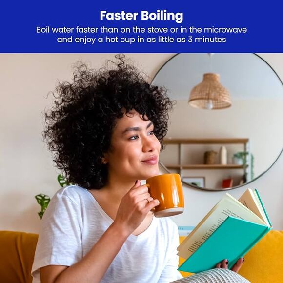 Chefman Electric Kettle with Temperature Control, 5 Presets LED Indicator Lights - Picture 5 of 6